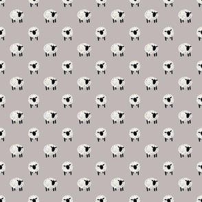 How many sheep can you count - soft grey - small