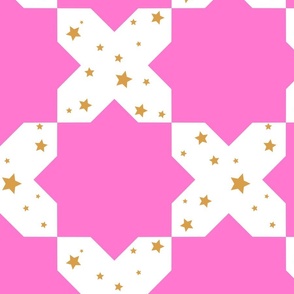 Floored quilt fabric with stars