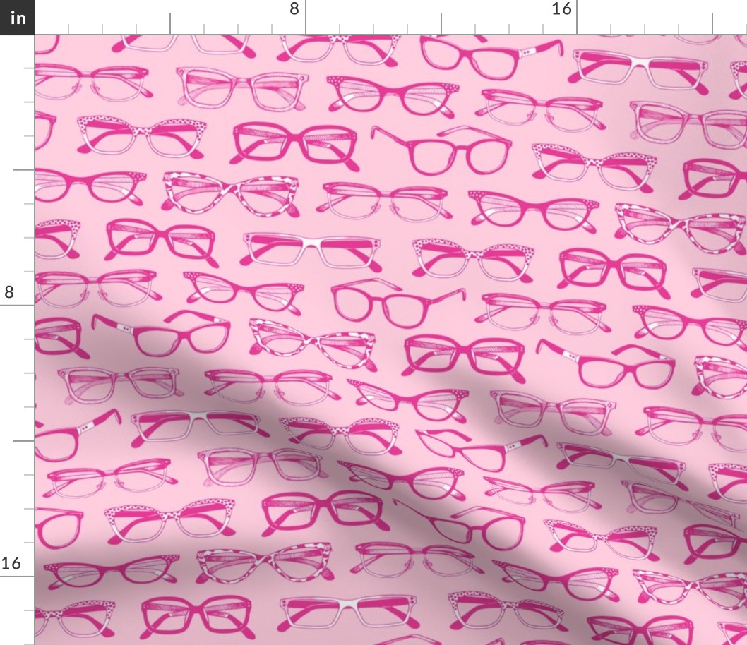 Hot Pink Glasses, Eyeglasses, Eyewear