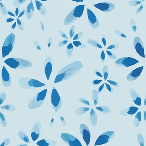 Island blue floral- large