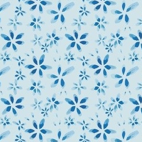 Island blue floral- small