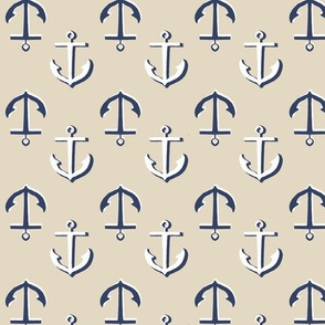 COASTAL MARINA ANCHORS ON KHAKI 