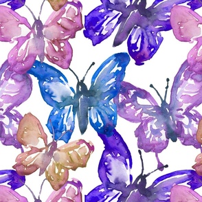 Colourful Watercolour Butterfly Pattern