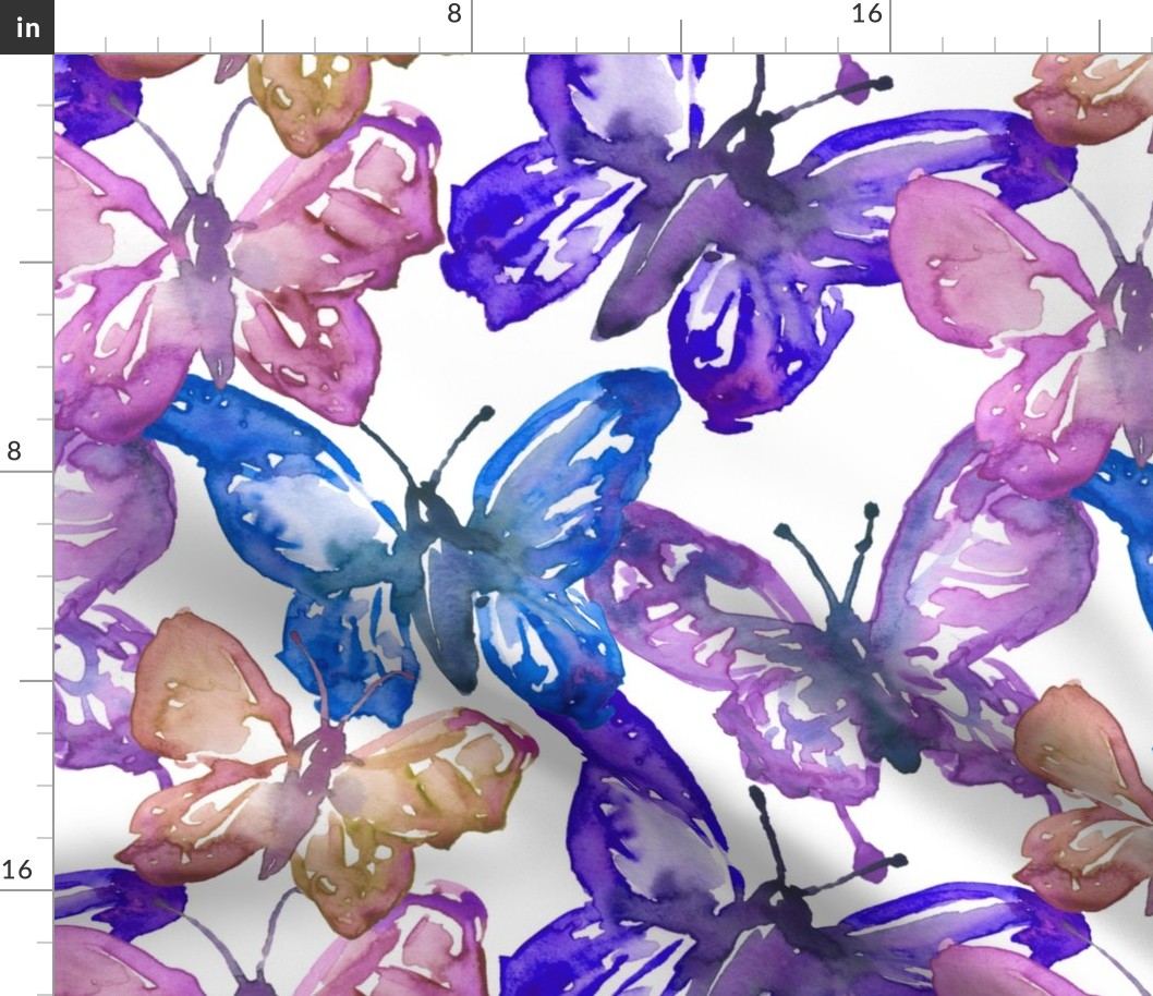 Colourful Watercolour Butterfly Pattern