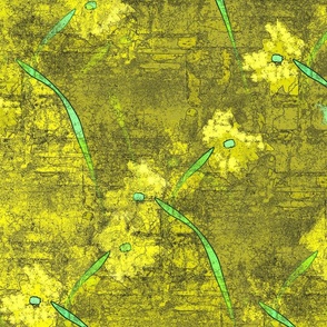 Buttercups and Kanji Grunge