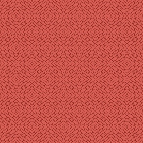 Brick wall tile  in Raspberry Blush/ Small Scale 