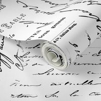 Black On White French Handwriting Typography And Handwriting Design Smaller Scale