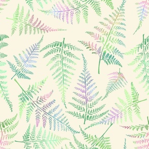 My Daintree Dopamine - Australian Tree Fern Fronds On Light Background Medium Scale