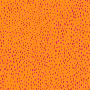 Raindrops on Bright Orange and Pink (Jumbo 24-inch repeat)