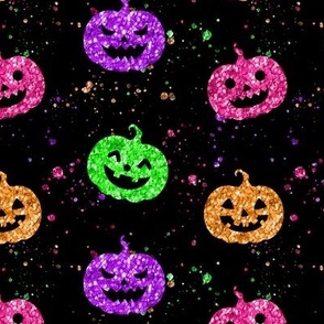 Glittery Happy Pumpkins 
