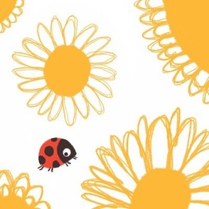 Daisy Ladybug - Large - Yellow - Red