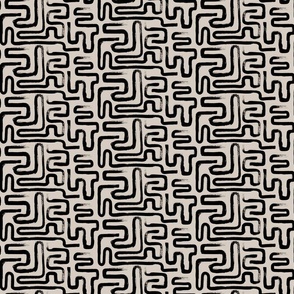 Tribal Abstract Maze (Extra Small 6-inch repeat) 