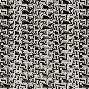 Tribal Abstract Maze (Mini 4-inch repeat) 