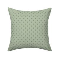 Dark Dotty: Sage Green Polka Dot, Green Dotted