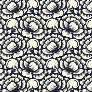 2793 F Small - vintage peony flowers