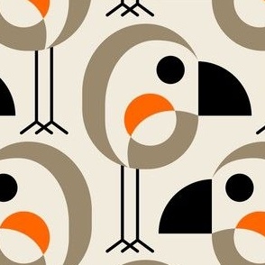 2796 A Medium - geometric retro birds