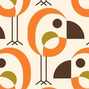 2796 G Medium - geometric retro birds