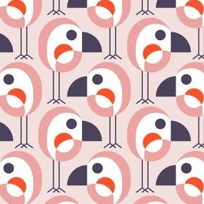 2796 F Small - geometric retro birds