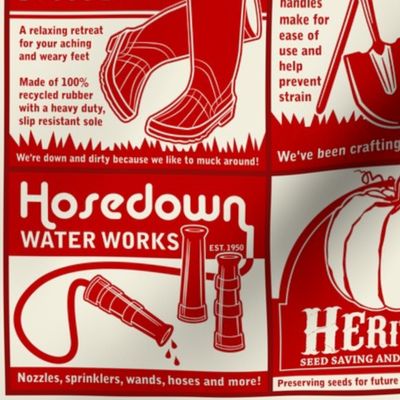 Gardening Tools Advertising ~ Red