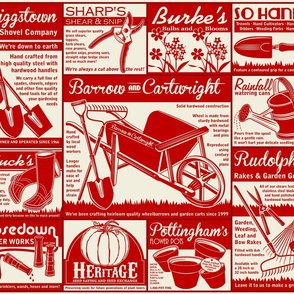 Gardening Tools Advertising ~ Red