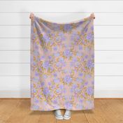 lavender pink peony watercolor oversized