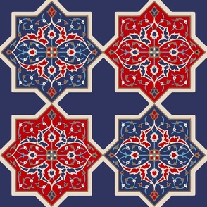 8 pointed star_Navy