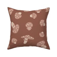 Funky toadstool in violet brown and tan MULTI DIRECTIONAL Large scale