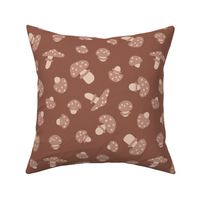 Funky toadstool in violet brown and tan MULTI DIRECTIONAL Medium scale