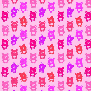 Cute Cartoon Pink Bears by Cheerful Madness!!