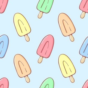 Pastel rainbow ice cream pattern