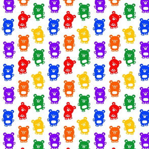 Cute Multicolored Cartoon Bears by Cheerful Madness!!