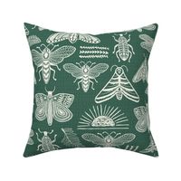 Green Doodle Bugs, beetle, butterfly, dragonfly-MEDIUM