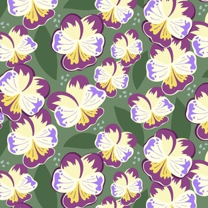 Purple Pansies Means Spring - Jumbo scale