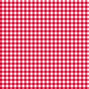 Small print red gingham pattern