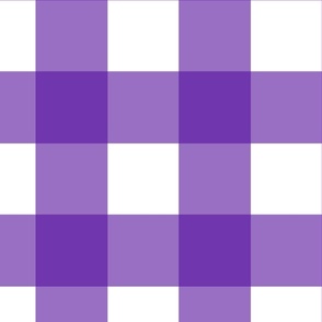 Jumbo scale purple gingham - purple and white check - buffalo check