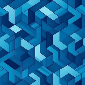 Geometric - Blue