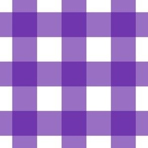 Medium scale purple gingham - purple and white check - 6 inch repeat