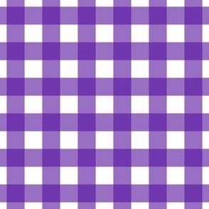 Small scale purple gingham - purple and white check - 3 inch repeat