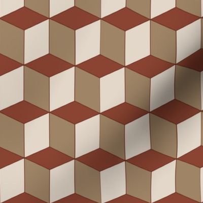 Colorful Tessellated Squares - Brown