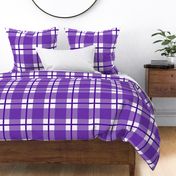 Jumbo purple plaid - purple gingham with narrow darker stripe - buffalo plaid