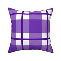 Jumbo purple plaid - purple gingham with narrow darker stripe - buffalo plaid