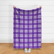 Jumbo purple plaid - purple gingham with narrow darker stripe - buffalo plaid