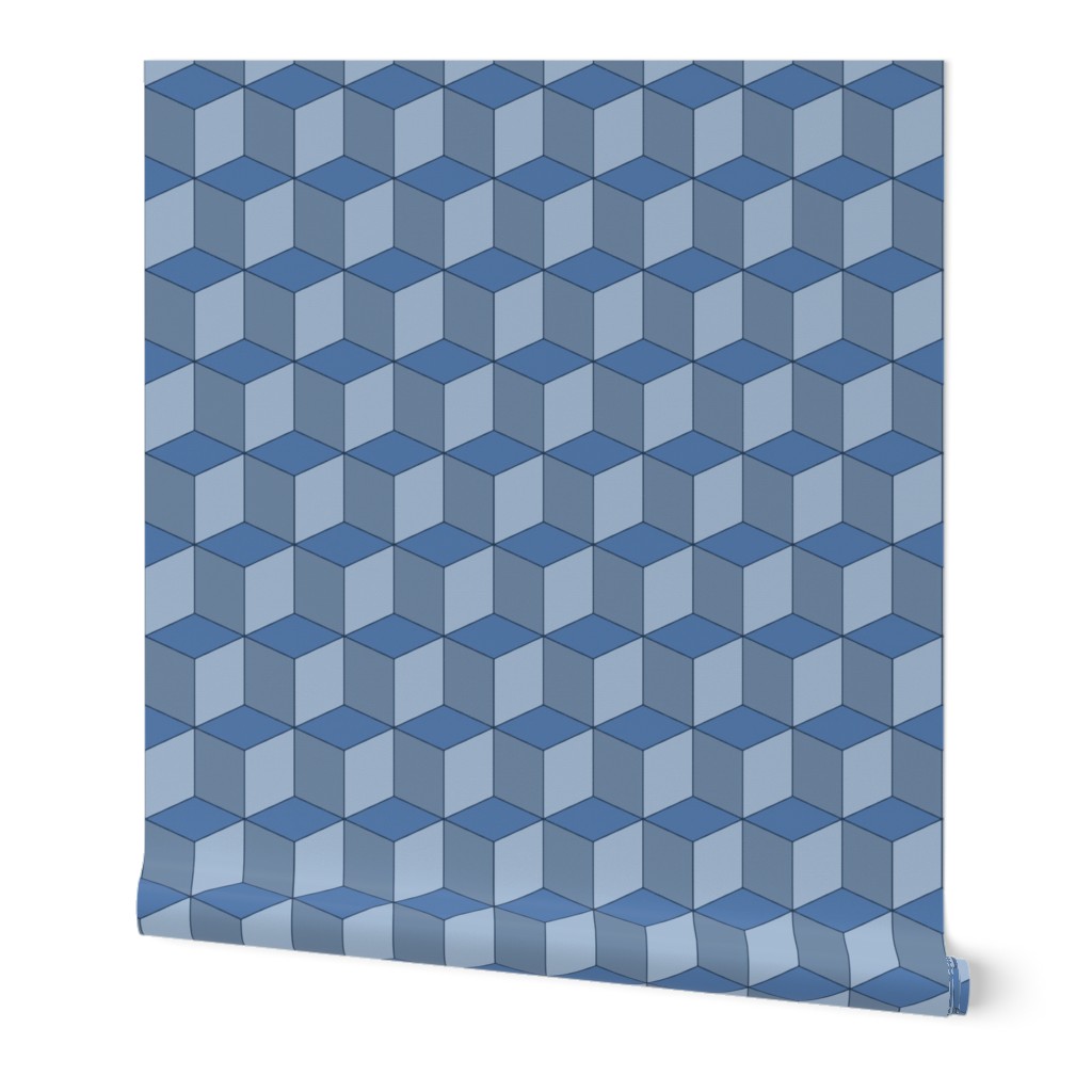 Colorful Tessellated Squares - Blue