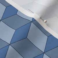 Colorful Tessellated Squares - Blue