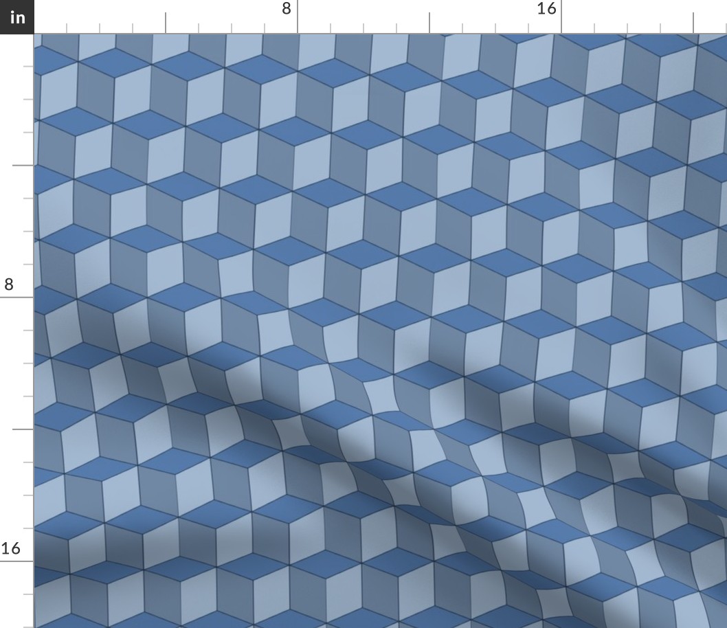 Colorful Tessellated Squares - Blue