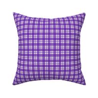 Small scale purple plaid - purple gingham with narrow darker stripe - 3 inch repeat