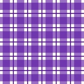 Small scale purple plaid - purple gingham with narrow darker stripe - 3 inch repeat