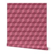 Colorful Tessellated Squares - Red Pink