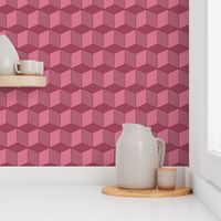 Colorful Tessellated Squares - Red Pink