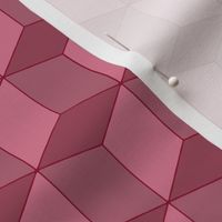 Colorful Tessellated Squares - Red Pink